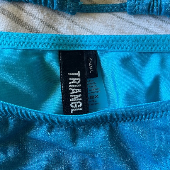 Blue glitter triangl bikini - Picture 2 of 2